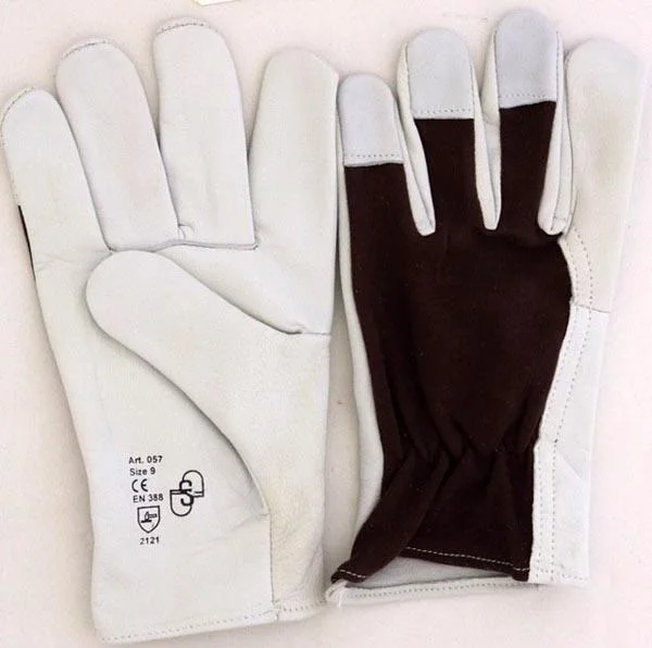 Leather work gloves