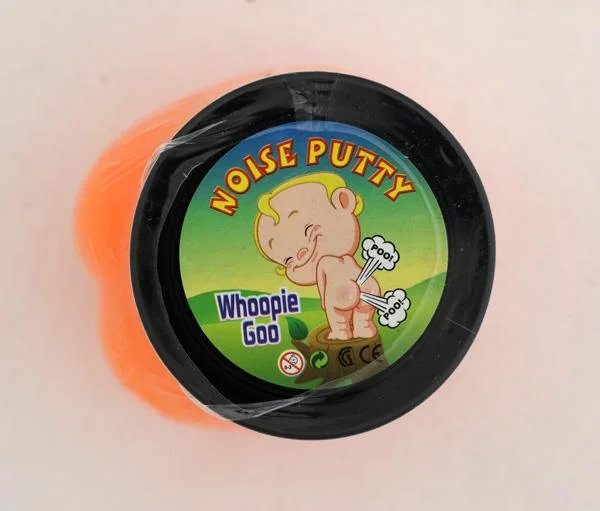 1) Egg slime, 2) Noise putty - Whoopie goo