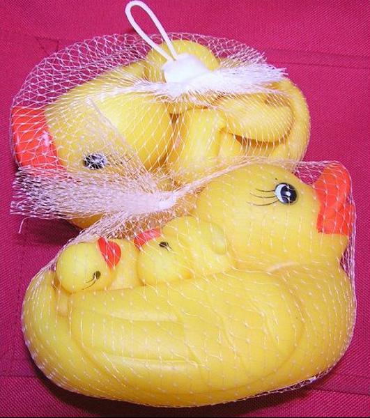 Rubber duck with ducklings