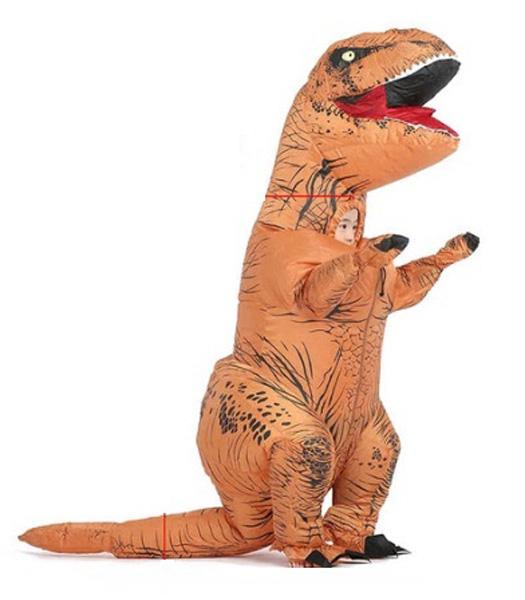 KID BROWN T REX - T-Rex inflatable Costume