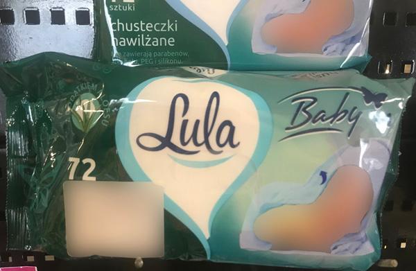 Lula Baby — Wet Cleansing wipes with Aloe Vera, 72 pcs
