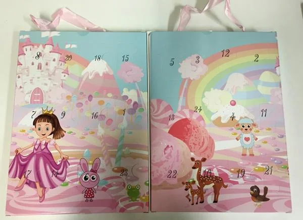 Advent calendar containing jewellery