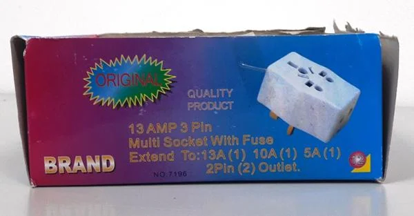 Brand — 13 Amp 3 Pin Multi Socket With Fuse