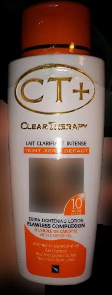 CT+ — Clear Therapy, extra lightening lotion carrot oil