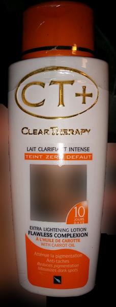 CT+ — Clear Therapy, extra lightening lotion carrot oil