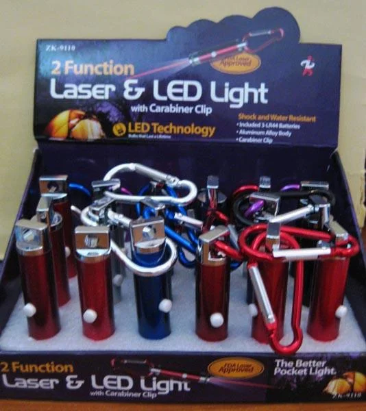 ZK — 2 Function Laser & LED Light with Carabiner Clip