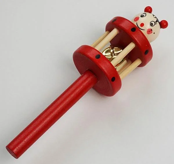 Cute Animal Design Wooden Toy Rattle