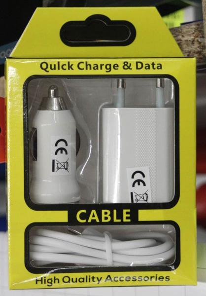 Kit chargeur câble type C 1M (DC 5V 1A)
