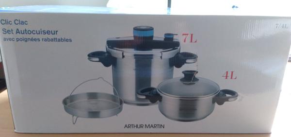 ARTHUR MARTIN — Clic Clac Set Autocuiseur poignées rabattable