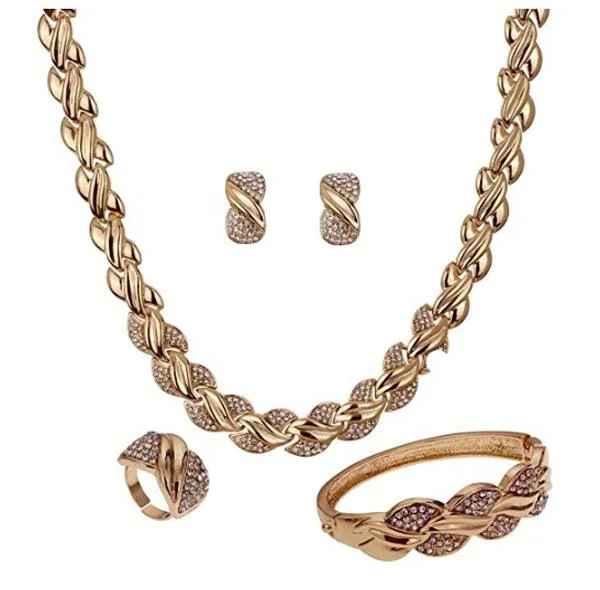 Fashion Jewelry — YAZILIND Femme 18K plaqué or évider Collier Boucle