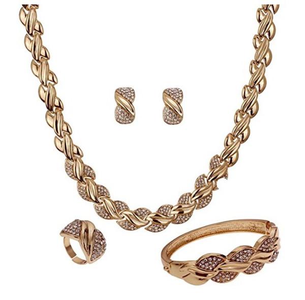 Fashion Jewelry — YAZILIND Femme 18K plaqué or évider Collier Boucle