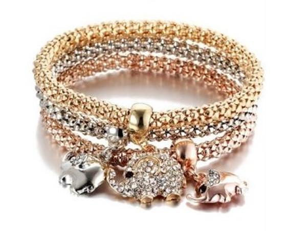 4 Styles! 3pcs Charm Women Bracelet