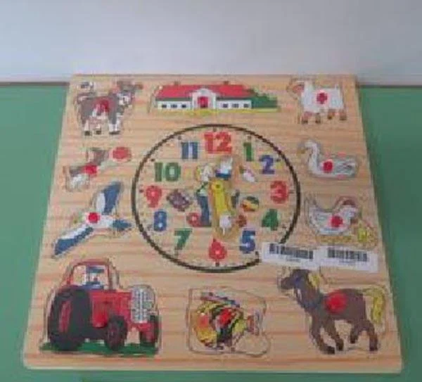 Wooden puzzle clock