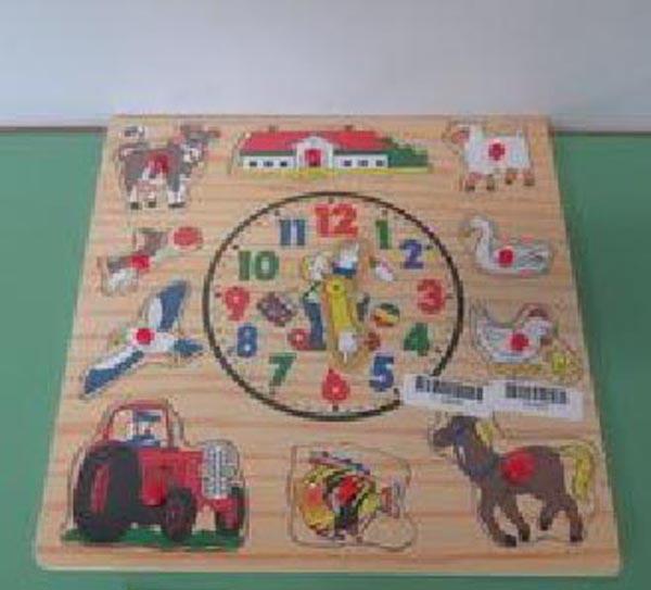 Wooden puzzle clock