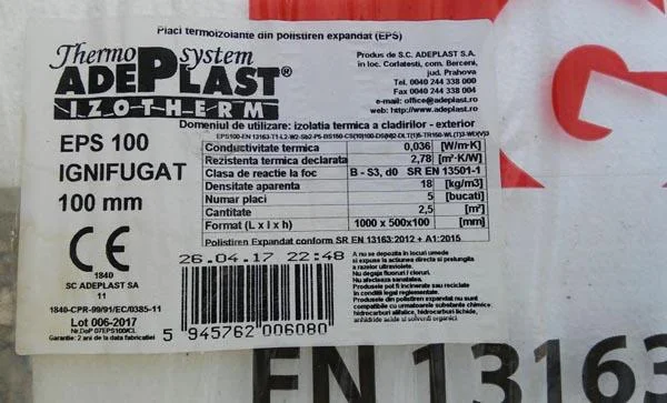 ADEPLAST — EPS 100 Ignifugat