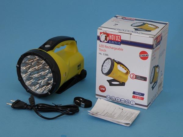 HOROZ — LED Rechargeable Torch / LED-es újratölthető kézilámpa