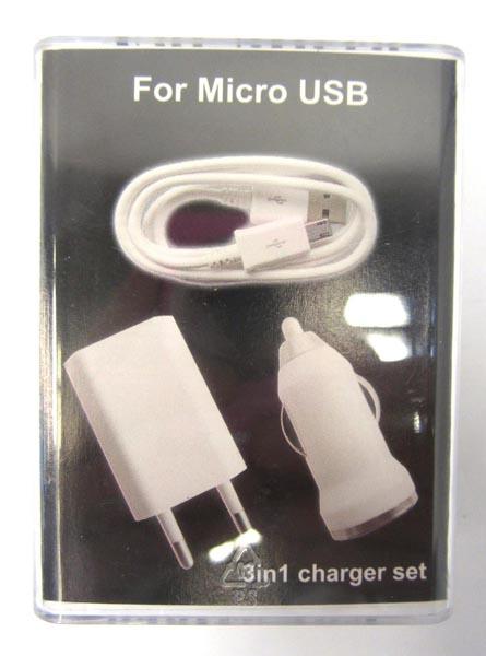 3 in 1 Charger Set for Micro USB