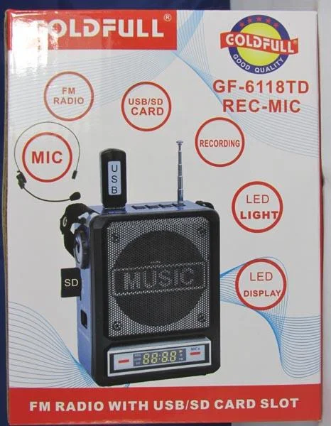Goldfull — FM Radio with USB/SD Card Slot