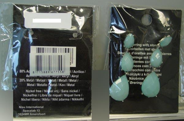 Nisu International — Earring with stone