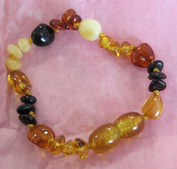 'It's Handmade' — Amber anklet/bracelet