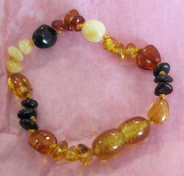 'It's Handmade' — Amber anklet/bracelet