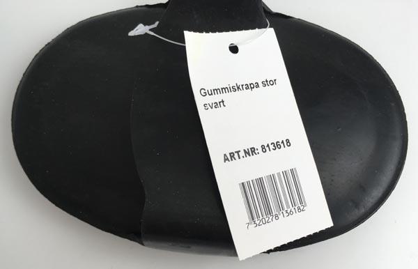 Hansbo — Gummiskrapa stor svart