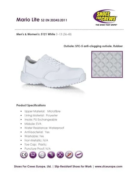 Shoes for Crews — Mario Lite White