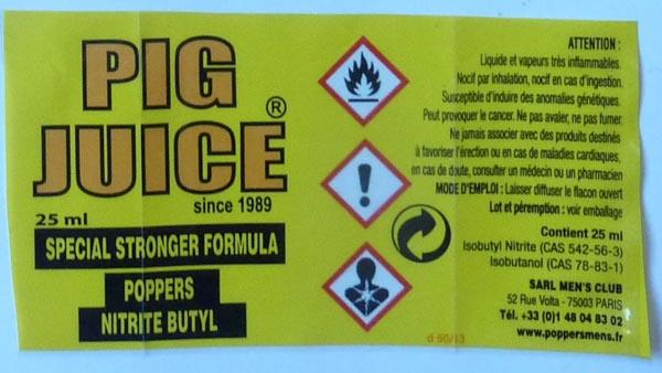 Men's Club - Poppers men's — PIG JUICE - Special stronger formula Poppers Nitrite Butyl
