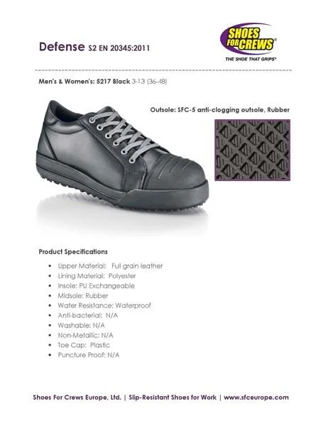 Shoes for Crews — Defense