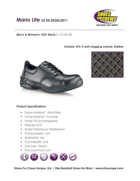 Shoes for Crews — Mario Lite Black