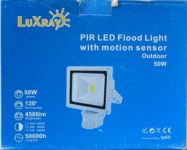 LUXRAY — PIR LED Flood Light with motion sensor Outdoor