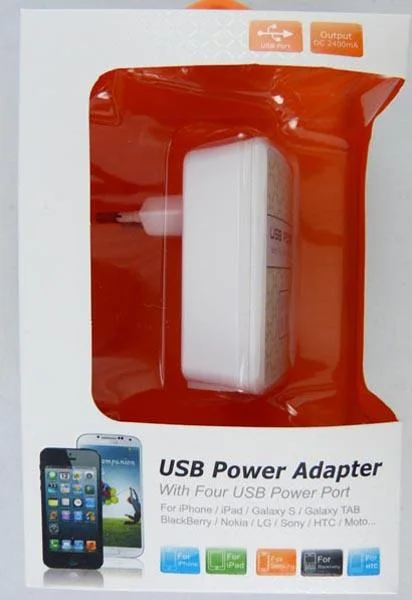 USB Power Adapter With Four USB Power Port