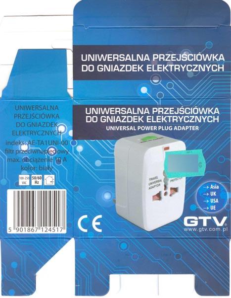 GTV — TRAVEL UNIVERSAL ADAPTOR / UNIVERSAL POWER PLUG ADAPTER