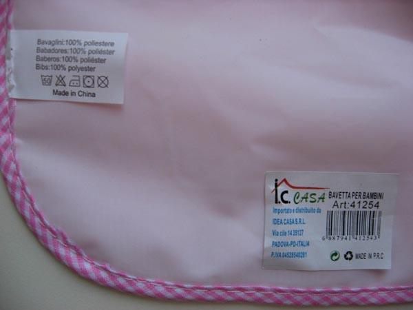 I.C. CASA — Bavetta per Bambini ('Bib for children')