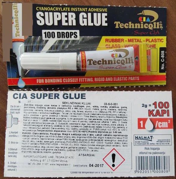 CIA Technicqll / NALMAT — Cyanoacrylate instant adhesive E SUPER GLUE