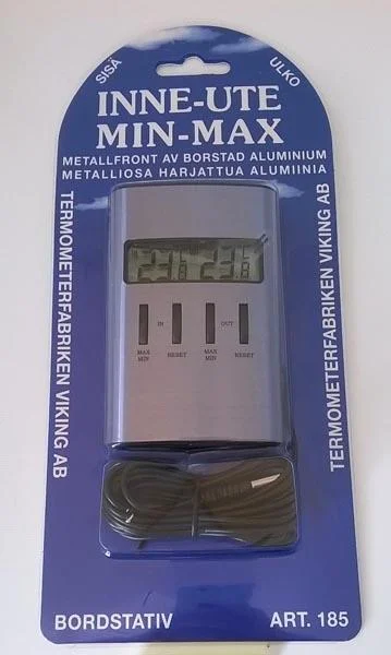 TERMOMETERFABRIKEN VIKING — Inne-Ute Min-Max
