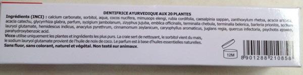 VICCO — Dentifrice Ayurvedique Aux 20 Plantes (Ayurvedic toothpaste made from 20 plants)