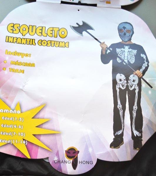 CHANG HONG — Esqueleto Infantil Costume