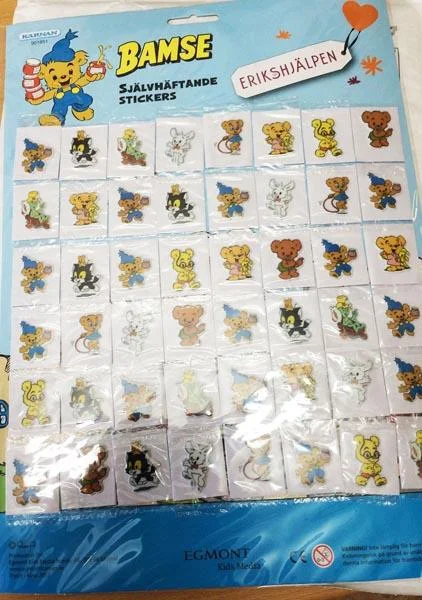 Kärnan — Bamse självhäftande stickers