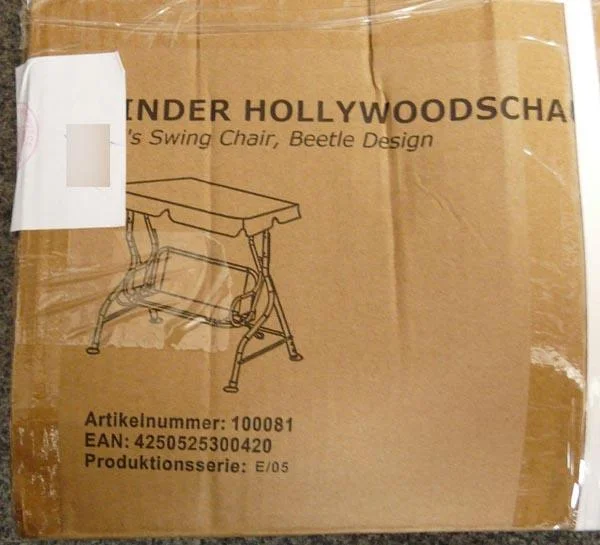 DEUBA — Kinder Hollywoodschaukel Rot, Beetle - Kid's Swing Chair, Beetle Design