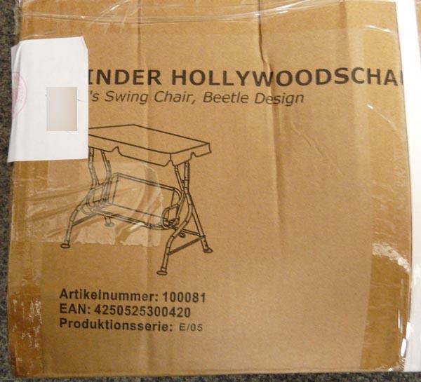 DEUBA — Kinder Hollywoodschaukel Rot, Beetle - Kid's Swing Chair, Beetle Design