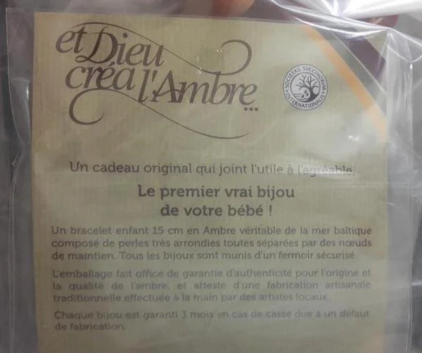 et Dieu créa l'Ambre — Amber bracelet