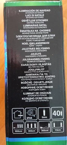 CZJUTAI (power supply), SELF IMPORT AGENCIES (lights) — Christmas Lighting 40 LED