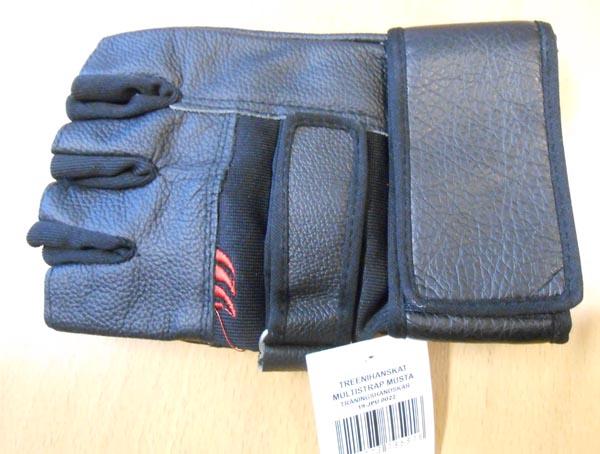 Treenihanskat Multistrap Musta Traningshandskar