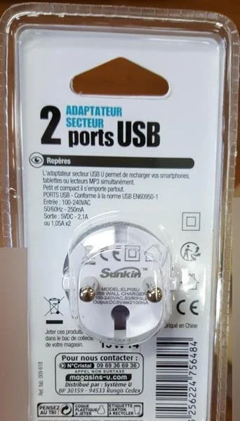 Système U — Adaptateur Secteur