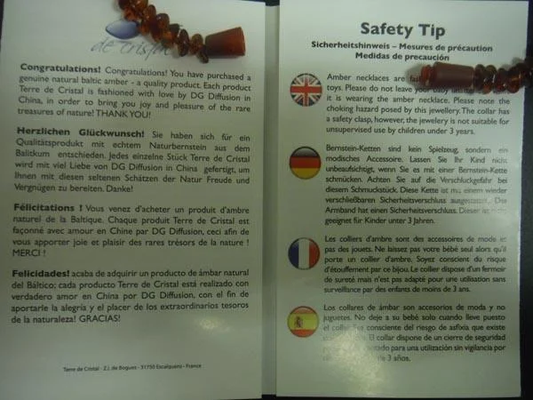 Le collier pour bébé ('Babies' amber necklace')