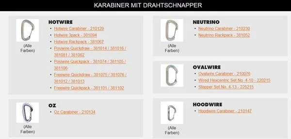 Black Diamond — Wiregate Carabiners, Solid Gate Carabiners, Locking Screwgate Carabiners