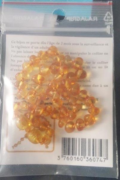 NATURAL AMBER — Colliers d'ambre bébé