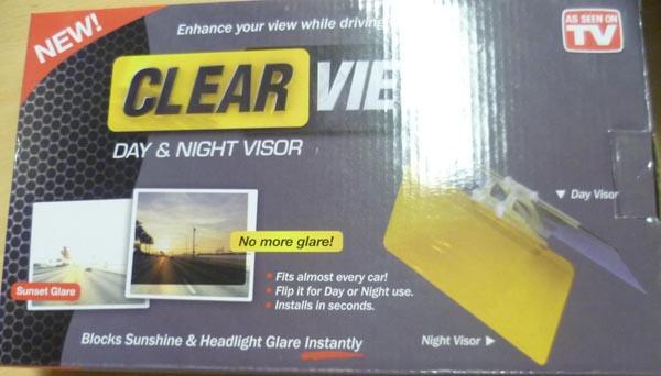 CLEAR VIEW — Day and night visor