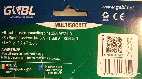 G&BL — MULTIPRESA da TAVOLO